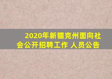 2020年新疆克州面向社会公开招聘工作 人员公告